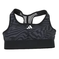 Biustonosze - adidas Dziewczęcy biustonosz sportowy Aeroready Powerreact z wyściełanym nadrukiem - średnie wsparcie - miniaturka - grafika 1