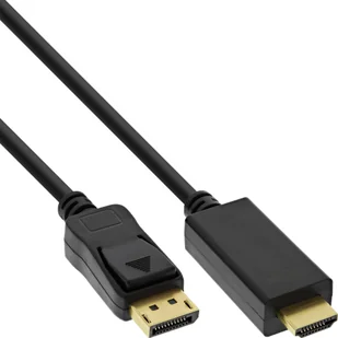 Kabel InLine InLine® DisplayPort to HDMI converter cable, 4K/60Hz, black, 7.5m - Kable komputerowe i do monitorów - miniaturka - grafika 1