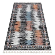Dywany - Dywan nowoczesny BELLE BR23A / róż Frędzle czarny 160x220 cm - miniaturka - grafika 1