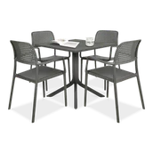 Meble ogrodowe - Meble Nardi BORA/CLIP 4+1 Antracite - miniaturka - grafika 1