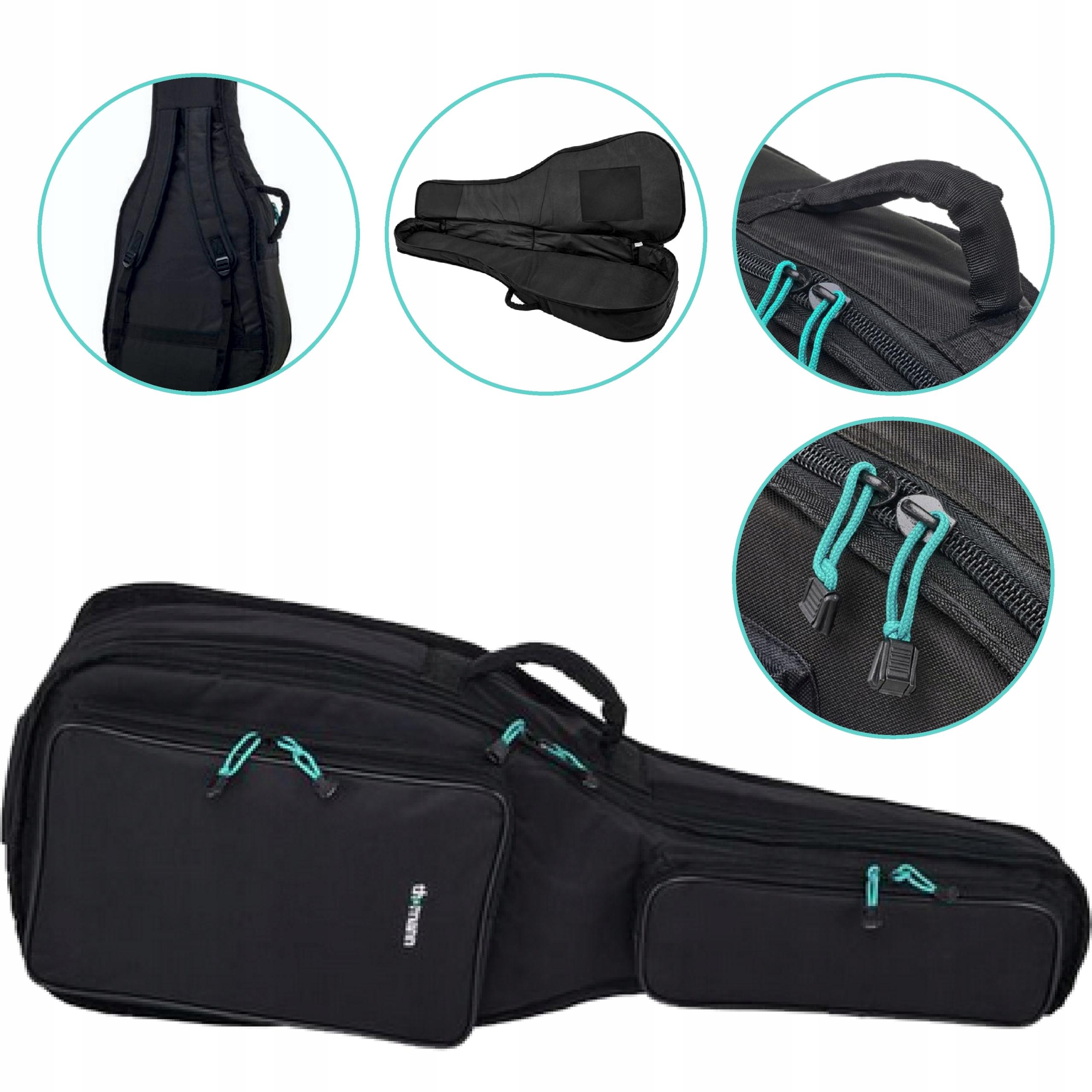 Pokrowiec torba plecak na Gitarę Klasyczną 1/2 wodoodporny Pianka 10 mm Tho