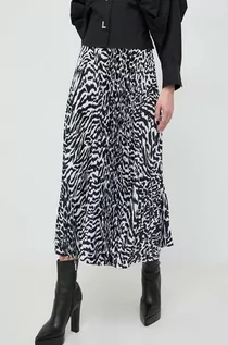 Spódnice - Karl Lagerfeld spódnica kolor czarny midi rozkloszowana - grafika 1