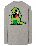 Koszulki męskie - Longsleeve fajny nadruk ZIELONY POTWÓR r.3XL - miniaturka - grafika 1