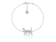 Bransoletki - Srebrna bransoletka - Kot - Grawer! - miniaturka - grafika 1