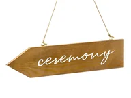 Wesele i ślub - Partydeco Drogowskaz drewniany Uroczystość Ceremony 2FD7-8390B - miniaturka - grafika 1