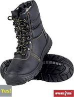 Obuwie robocze - R.E.I.S. BRYES-TWO-S1 SRC - skórzane buty robocze typu kozak ocieplane kożuszkiem 46 - miniaturka - grafika 1