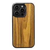 Etui i futerały do telefonów - Drewniane Etui Bewood iPhone 14 Pro OLIWKA - miniaturka - grafika 1