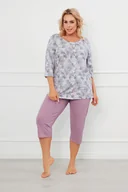 Piżamy damskie - Ardila piżama damska 3/4 rękaw, 3/4 spodnie - Italian Fashion - miniaturka - grafika 1