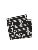 Krawaty i muchy męskie - Elegancka wzorzysta poszetka z jedwabiu - miniaturka - grafika 1