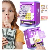 Skarbonki - Skarbonka Sejf Elektroniczny Monety Banknoty na Pin Wpłatomat dla Dzieci - miniaturka - grafika 1
