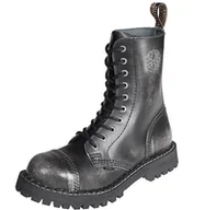 Botki męskie - glany STEEL - WHITE / BLACK (10 dziurek)-42 - miniaturka - grafika 1