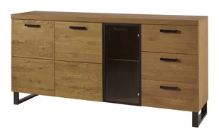 Komoda Pratto 47 Czarny / Dąb Rustical - Inne meble do salonu - miniaturka - grafika 1