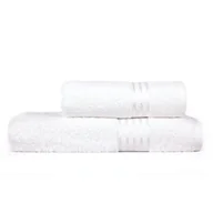 Ręczniki - Ręcznik kąpielowy, bawełniany 70 x 140, biały - miniaturka - grafika 1