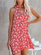 Sukienki - Milan Kiss Sukienka w kolorze czerwono-kremowym - miniaturka - grafika 1