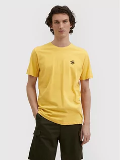 Koszulki męskie - Selected Homme T-Shirt Wilder 16084685 Żółty Regular Fit - grafika 1