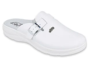 Dr Orto MED - Obuwie buty męskie klapki sanitarne białe skórzane - 46 - Kapcie męskie - miniaturka - grafika 1