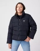Kurtki damskie - Wrangler Short Puffer Damska Kurtka Przejściowa Black W4R9Yj100-Xl - miniaturka - grafika 1