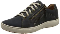 Sneakersy damskie - Clarks Damskie sneakersy Nalle Lace, Navy Nubuk, 37.5 EU - miniaturka - grafika 1