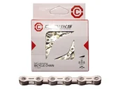 Części rowerowe - CLARKS Łańcuch rowerowy CLARK'S YBN CSL-H11CR SHIMANO CAMPAGNOLO SRAM (11 Biegów, 1/2"x11/128", 116 ogniw, szer.5.6mm, spinka do łańcucha, Super Lekki, Chromowy) Samosmarujący srebrny A-CLA-CSL-H11CR - miniaturka - grafika 1