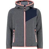 Kurtki i płaszcze dla dziewczynek - CMP - Kid G Jacket Fix Hood, Girl, B.Blue-Ice, 116 - miniaturka - grafika 1