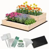 Szklarnie ogrodowe - Skrzynia na warzywa skrzynie na warzywniak drewniany 60x60 ZESTAW EKO / Wamar-Sosenka - miniaturka - grafika 1