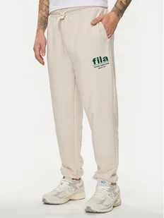 Fila Spodnie dresowe FAM0647 Beżowy Regular Fit - Spodnie sportowe męskie - miniaturka - grafika 1