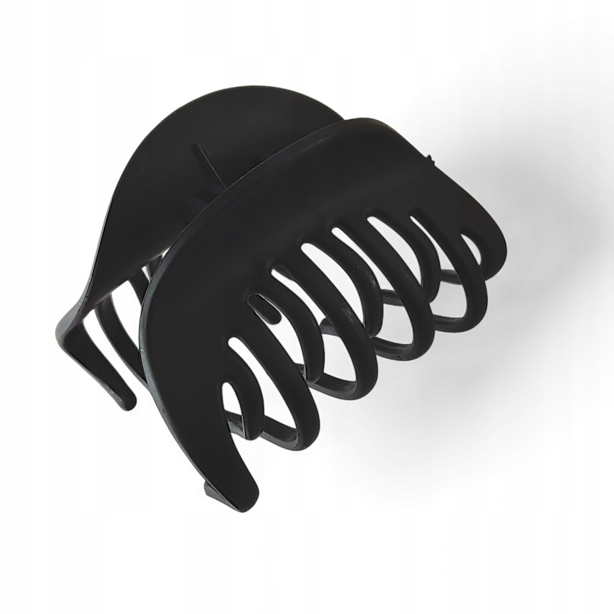 Klamra do włosów Szczęka Spinka podwójne zęby Czarna mocna