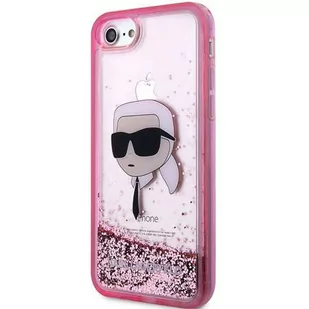 Karl Lagerfeld KLHCI8LNKHCP iPhone 7/8/ SE 2020/2022 różowy/pink hardcase Glitter Karl Head - Etui i futerały do telefonów - miniaturka - grafika 2