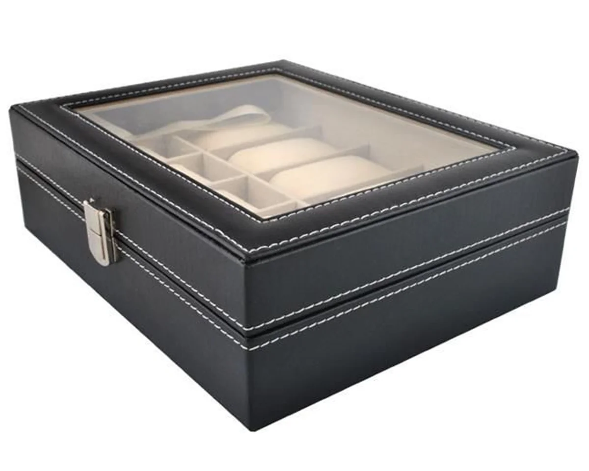 Pudełko na Zegarki Etui Organizer 10 Zegarków Elegancka Szkatułka Prezent