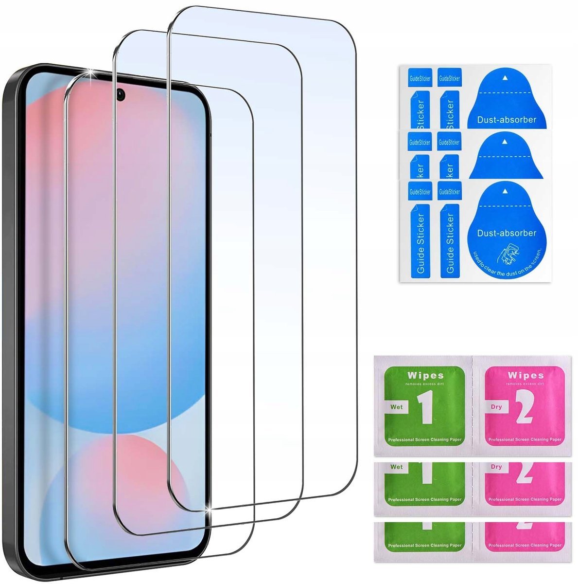 3x SZKŁO HARTOWANE do Samsung A56 5G A36 5G SZYBKA 9Hzestaw 3 sztuk