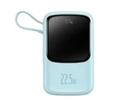 Ładowarki do telefonów - Baseus PPQD020103 Qpow Pro z kablem USB-C 10000mAh, PD 22,5W (niebieski) - NAWET DO 6000 ZŁ RABATU - miniaturka - grafika 1