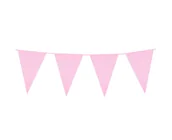 Dekoracje sali - Girlanda Flagi, j. różowe (30x20 cm), 10 m - miniaturka - grafika 1