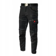 Odzież robocza - Spodnie robocze JEANS STRETCH jeansowe slimowane BHP ELASTYCZNE wygodne - miniaturka - grafika 1