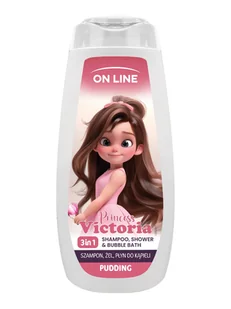 ON LINE KIDS Princess Victoria 3w1 Szampon, żel, płyn do kąpieli - Pudding 400 ml - Kosmetyki kąpielowe dla dzieci - miniaturka - grafika 1