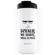Kubki termiczne - Kubek na napoje Dr.Bacty Notus 360 ml - Dziękuje, nie słodzę - biały - miniaturka - grafika 1