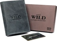 Portfele - Always Wild Pionowy, składany portfel męski z zewnętrzną kieszonką na kartę Always Wild Nie dotyczy - miniaturka - grafika 1