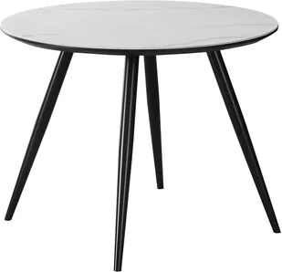 STÓŁ IDEAL CERAMIC BIAŁY EFEKT MARMURU/CZARNY STELAŻ FI100 - Stoły - miniaturka - grafika 1