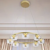 Lampy sufitowe - Rabalux Lorell Złota LED 8x5W 3000K Lampa wisząca 5390 5390 - miniaturka - grafika 1