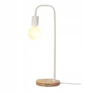 Lampka biurkowa lampka nocna stołowa lampka na biurko biała LED E27 - Lampy stojące - miniaturka - grafika 1