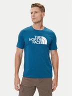 Koszulki męskie - The North Face T-Shirt Easy NF0A8A6C Niebieski Regular Fit - miniaturka - grafika 1