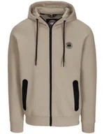 Bluzy męskie - Bluza PIT BULL DOGWOOD beżowa (dark sand) rozpinana-XL - miniaturka - grafika 1