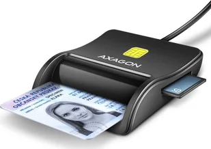 Czytnik Axagon AXAGON CRE-SM3SD, USB-A FlatReader 4-slot czytnik kart identyfikacyjnych + SD/microSD/SIM, kabel 1,3 m - Czytniki kart pamięci - miniaturka - grafika 1
