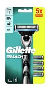 Maszynki do golenia i wkłady - Gillette Mach3 - Maszynka do golenia + 5 Wkładów - miniaturka - grafika 1