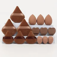 Gąbeczki do makijażu - TEMU 15-częściowy zestaw wielofunkcyjnych gąbek do makijażu: Zawiera puszki do pudru prasowanego, mini puszki do pudru, średnie gąbki do makijażu, - miniaturka - grafika 1