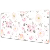 Podkładki na biurko - Duża mata na biurko Malowane kwiaty 90x45 cm - miniaturka - grafika 1