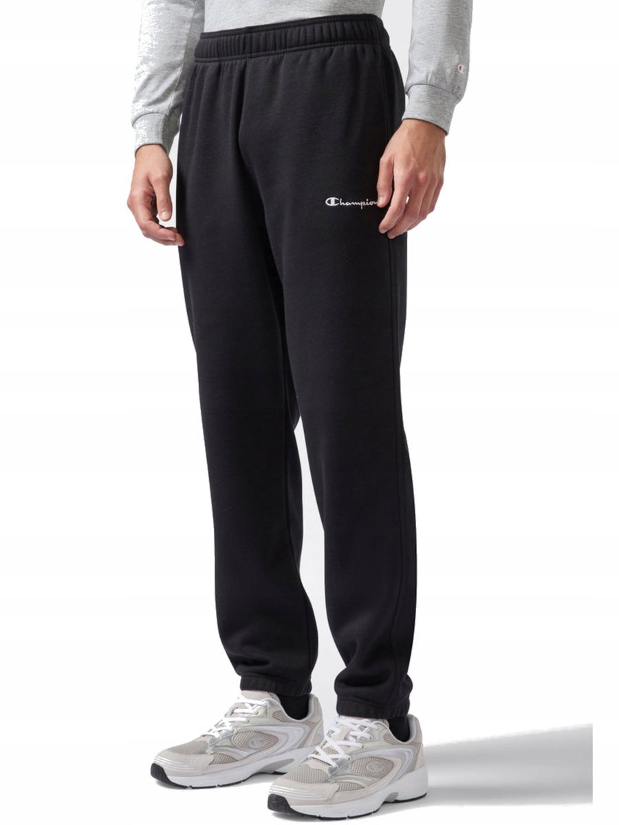SPODNIE męskie CHAMPION 221800-KK001 dresowe sportowe dres czarne ciepłe M M
