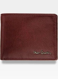 Pierre Cardin, Portfel skórzany męski, bordowy, ochrona RFID - Portfele - miniaturka - grafika 1