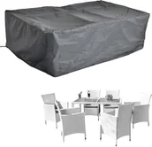 Pokrowce na meble ogrodowe - Mucola pokrowiec ochronny na meble ogrodowe plandeka zestaw kanapa sofa stół odporny na warunki atmosferyczne czarny - grupa siedzeń 160x120x74 - miniaturka - grafika 1