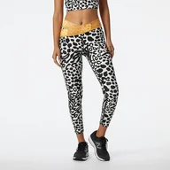 Spodnie sportowe męskie - Legginsy New Balance WP21178BKW  czarnobiałe - miniaturka - grafika 1