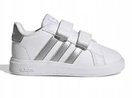 Buty dla dziewczynek - BUTY dziecięce ADIDAS GRAND COURT GW6526 białe 21 - miniaturka - grafika 1